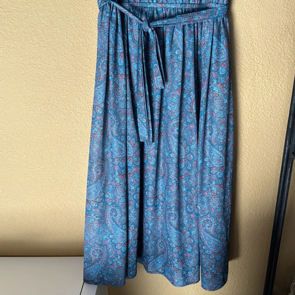 Vintage 70s JSE of California Sleeveless Belted Dress Tag Size 12 - Picture 4 of 10